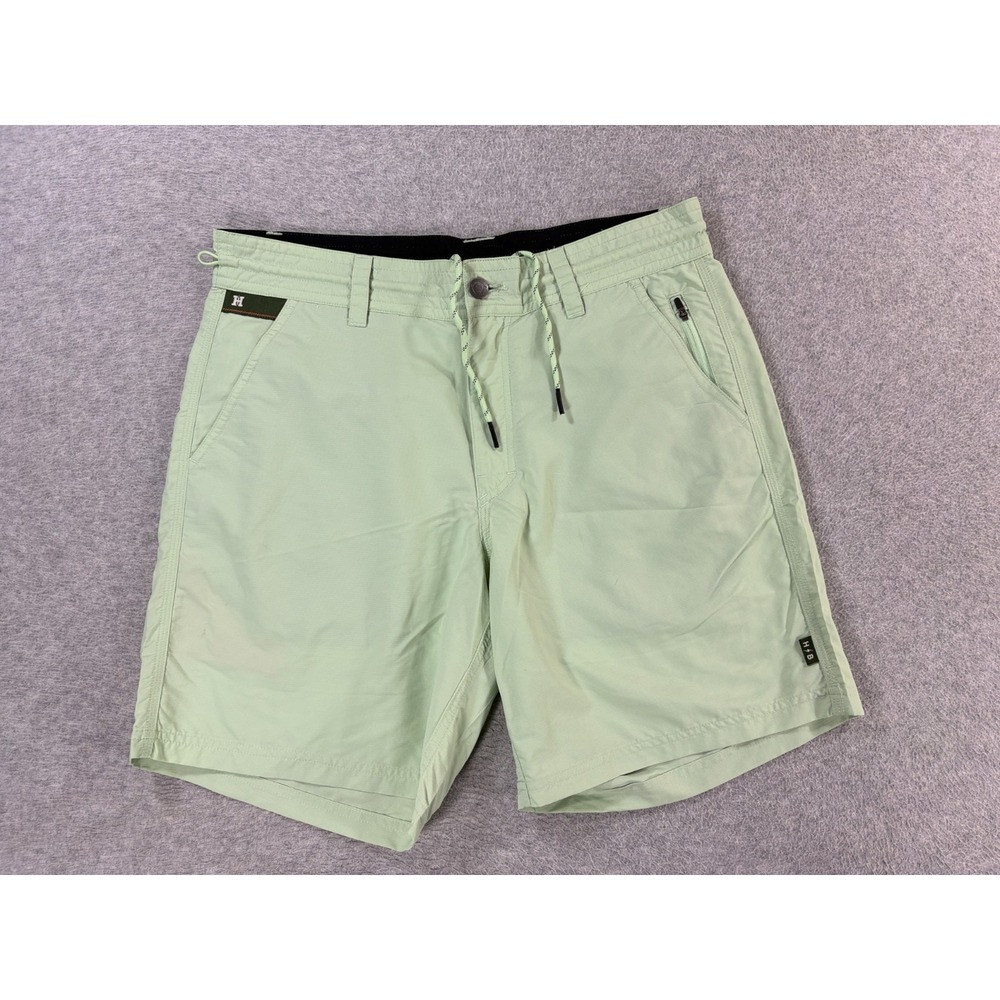 Howler Brothers Nylon Athletic Casual Shorts (Men's 31) Green -‎ 9"
